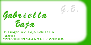 gabriella baja business card